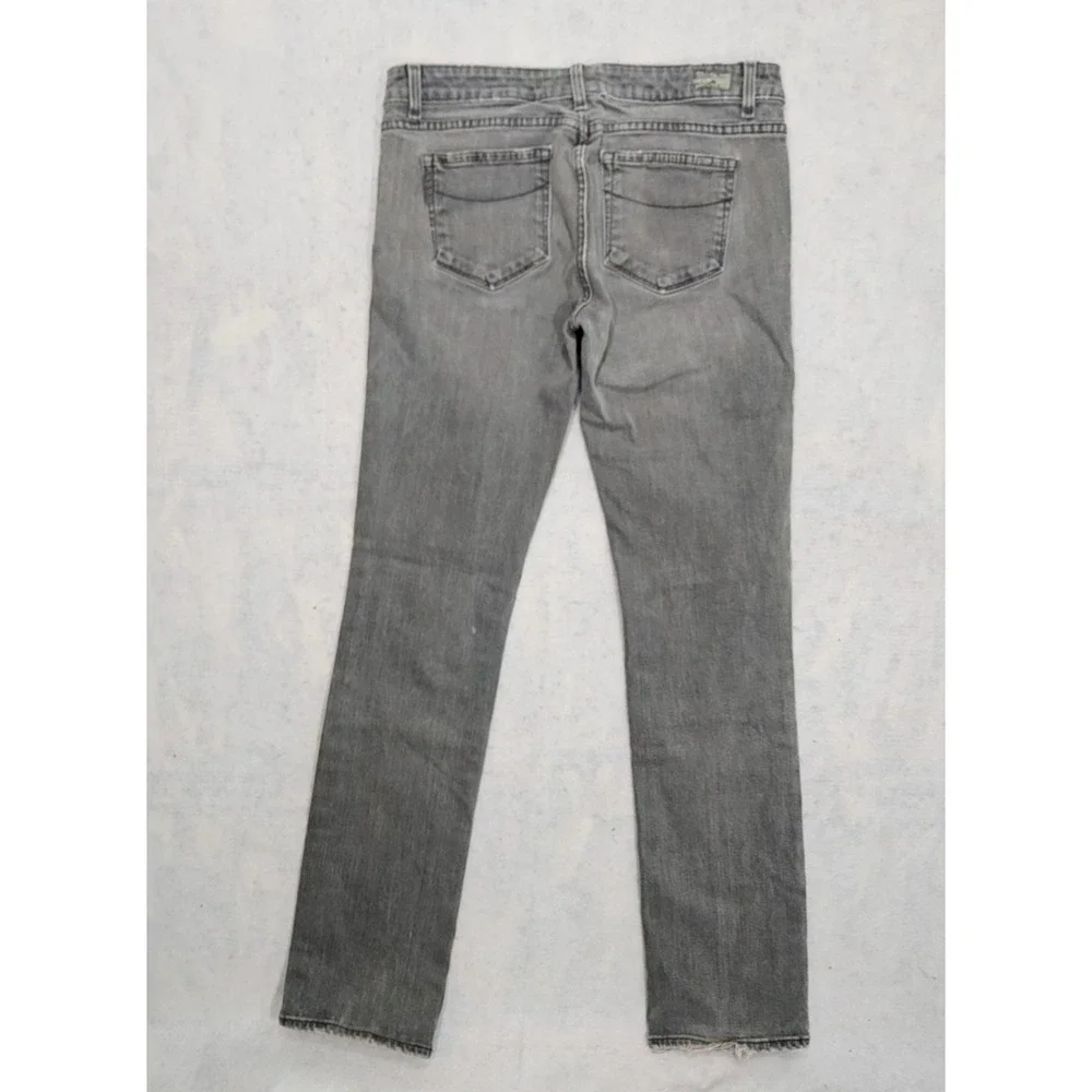 Paige Jeans Women 28 Tall Long Blue Heights Straight Leg‎ Grey Whisker Vtg  Y2K